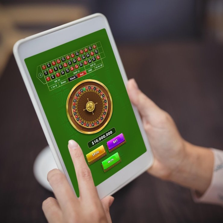 Roulette Cambodia Pools table with betting layout and wheel